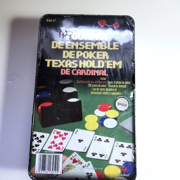 Cardinals Texas Holdem Tournament Poker Set New Factory Sealed in Metal Tin 2003 - Picture 6 of 6
